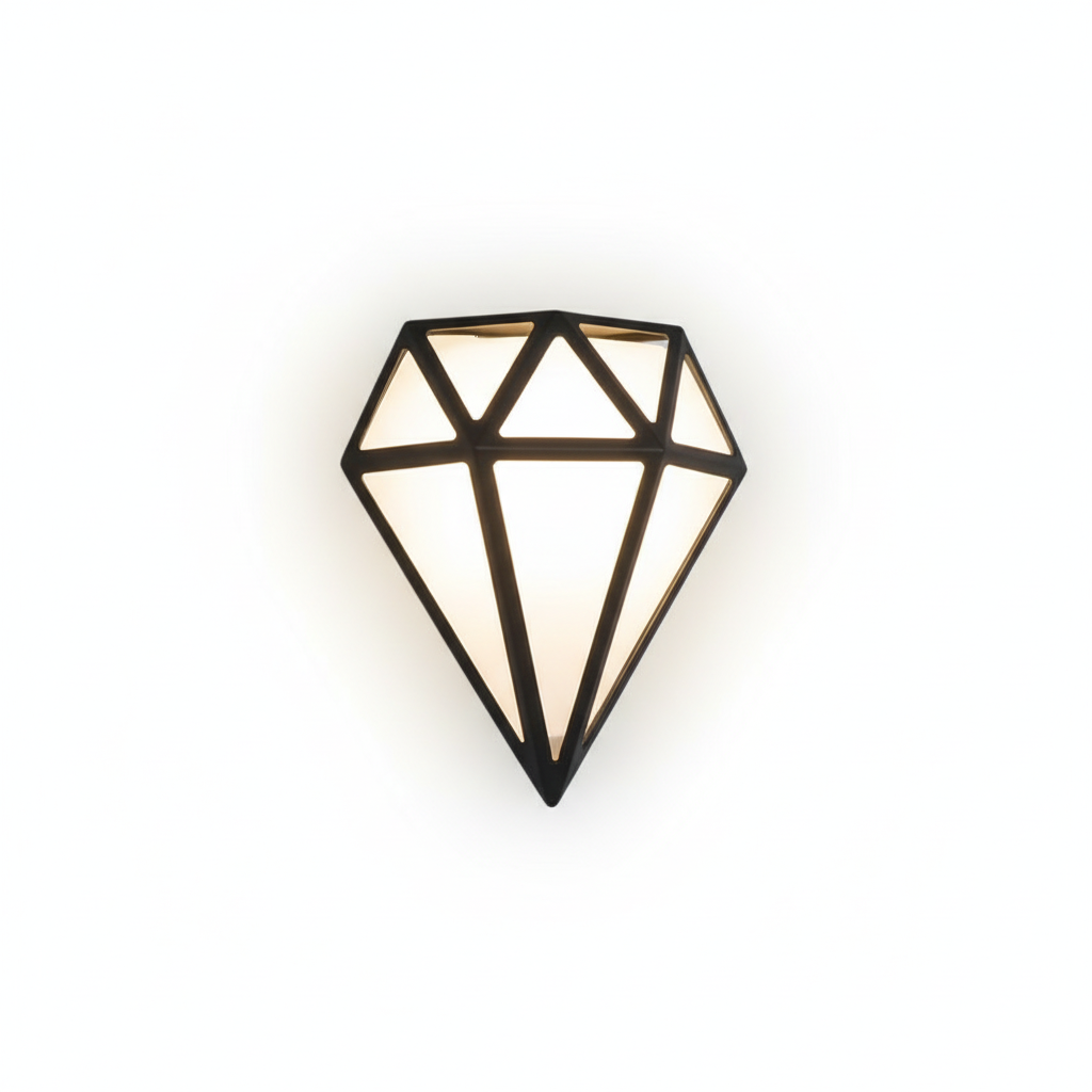 Modern Geometric LED Outdoor Sconce - Waterproof Black Aluminum Wall Lantern