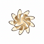 Modern Floral Geometric Acrylic LED Flush Mount - Artistic Curved Ceiling Fixture