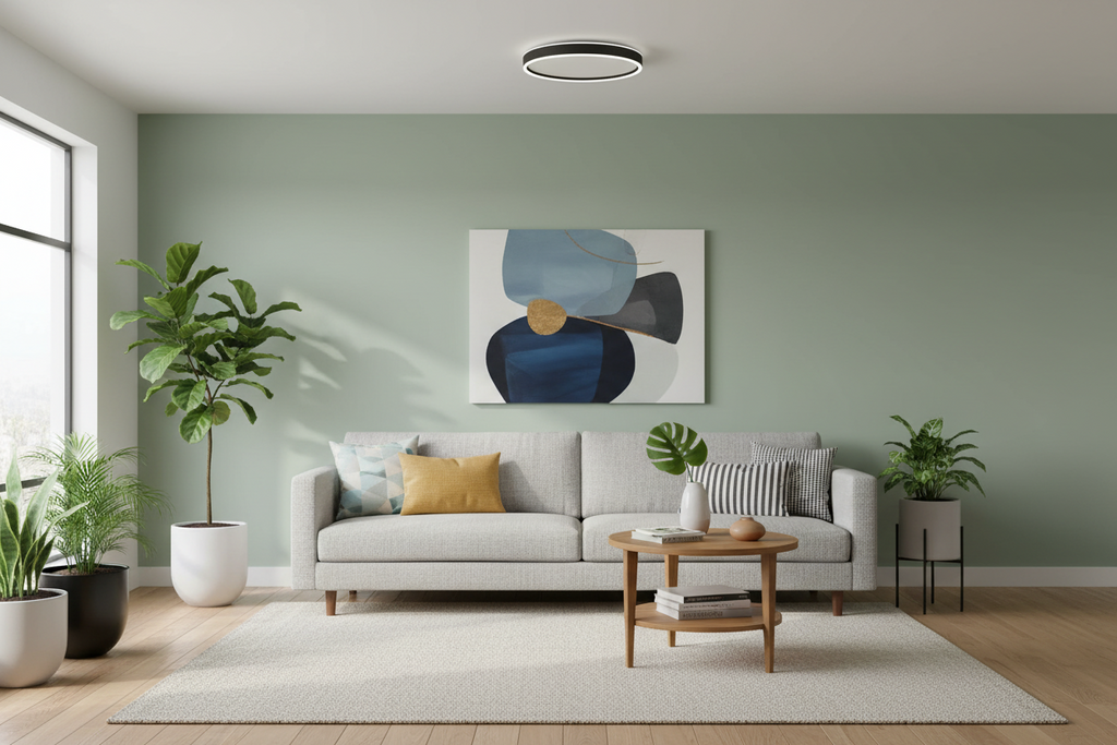 Modern LED Round Ceiling Light - Ultra-Slim Metal Flush Mount Fixture for Bedroom & Living Spaces