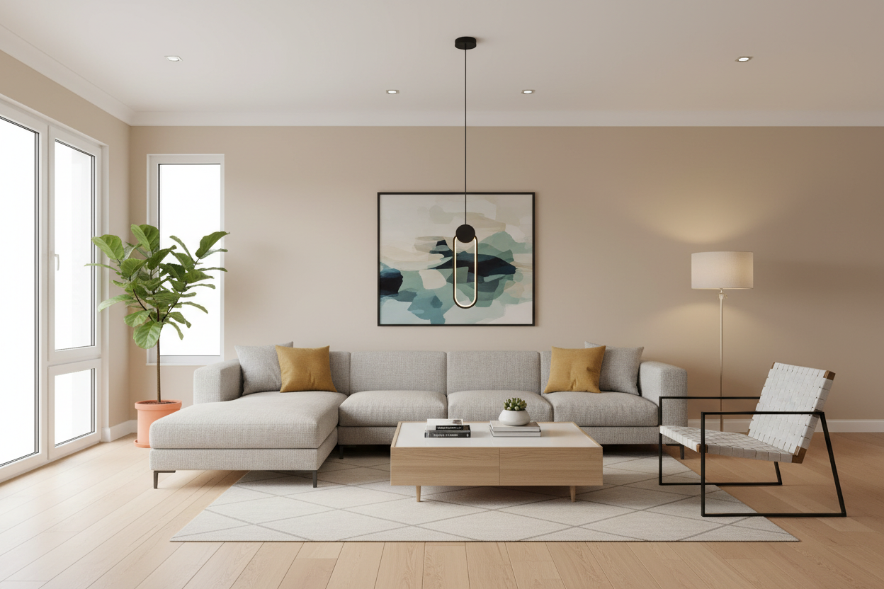 Modern LED Dimmable Island Pendant - Geometric Aluminum Hanging Light Fixture