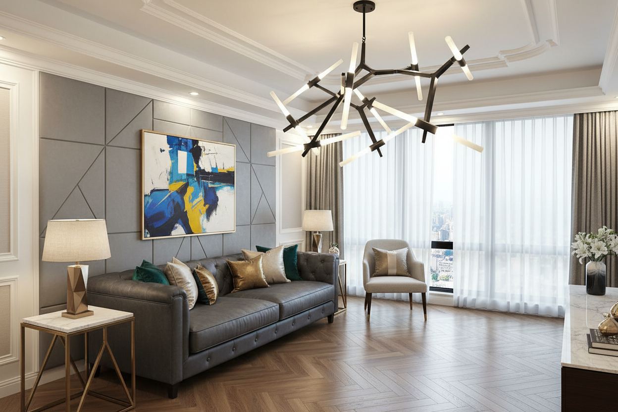 14-Light Sputnik Pendant Chandelier - Nordic Modern Satellite Design in Brass Finish