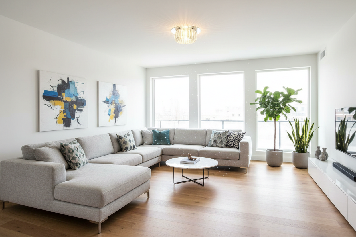 Modern Crystal LED Ceiling Light - Metal Geometric Flush Mount Fixture