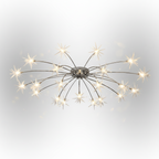 Nordic Crystal Ceiling Chandelier - 28-Light Firework Design with LED Illumination